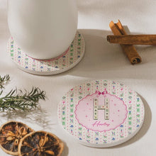 Load image into Gallery viewer, Personalized Round Ceramic Coaster Mahjong Gift for Game Night
