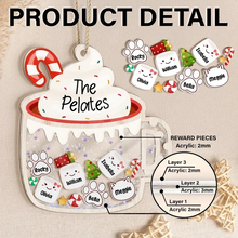 Load image into Gallery viewer, Personalized Acrylic Shaker Ornament Cocoa Mug Gift for Family

