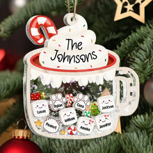 Load image into Gallery viewer, Personalized Acrylic Shaker Ornament Cocoa Mug Gift for Family
