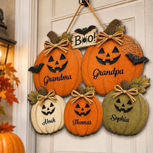 Load image into Gallery viewer, Personalized Halloween Wooden Sign for Grandparents Family Gift
