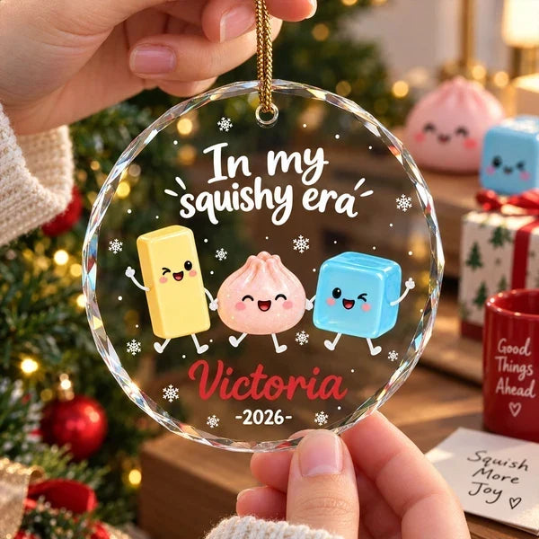 Personalized Crystal Ornament Cute Squishy Characters Gift for Kids