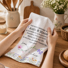 Load image into Gallery viewer, Personalized Kitchen Towel Floral Gift for Aunt Niece Bond
