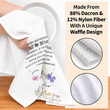 Load image into Gallery viewer, Personalized Kitchen Towel Floral Gift for Aunt Niece Bond
