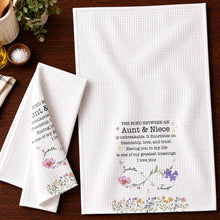 Load image into Gallery viewer, Personalized Kitchen Towel Floral Gift for Aunt Niece Bond
