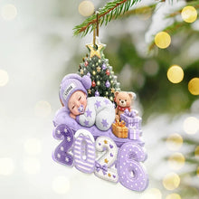 Load image into Gallery viewer, Personalized Sleeping Baby Christmas Ornament for New Parents
