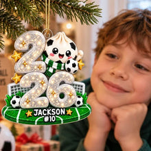 Load image into Gallery viewer, Personalized Soccer Dumpling Acrylic Ornament Gift for Kids
