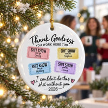 Load image into Gallery viewer, Personalized Ceramic Christmas Ornament Gift for Coworkers
