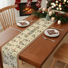 Load image into Gallery viewer, Personalized Table Runner with Grandkid Doodles for Grandparents Gift

