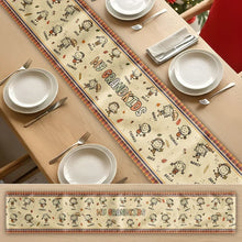 Load image into Gallery viewer, Personalized Table Runner with Grandkid Doodles for Grandparents Gift
