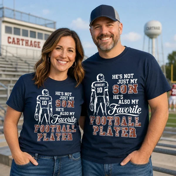 Personalized Classic Tee My Favorite Football Player Gift for Wife