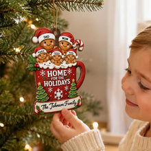 Load image into Gallery viewer, Personalized Gingerbread Family Wooden Ornament Christmas Gift for Mom &amp; Dad
