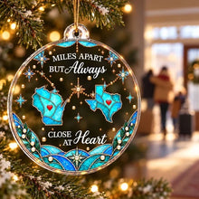 Load image into Gallery viewer, Personalized Acrylic Ornament Connected State Maps Family Gift

