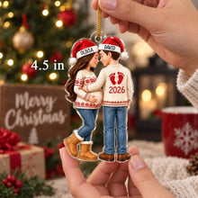 Load image into Gallery viewer, Personalized Acrylic Ornament Expecting Couple Christmas Gift
