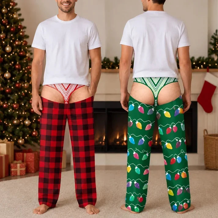 Personalized Christmas Men's Sweatpants Funny Underwear Gift for Him