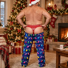 Load image into Gallery viewer, Personalized Christmas Men's Sweatpants Funny Underwear Gift for Him
