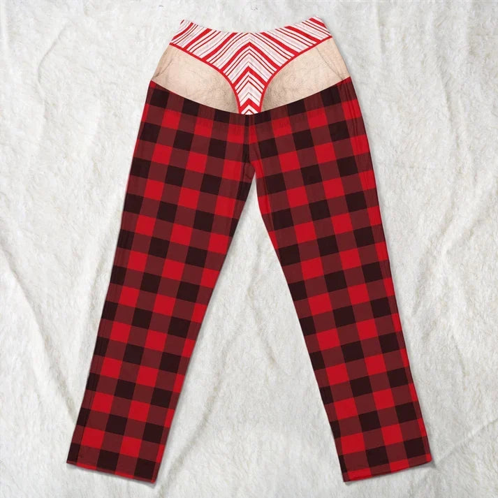 Personalized Christmas Men's Sweatpants Funny Underwear Gift for Him