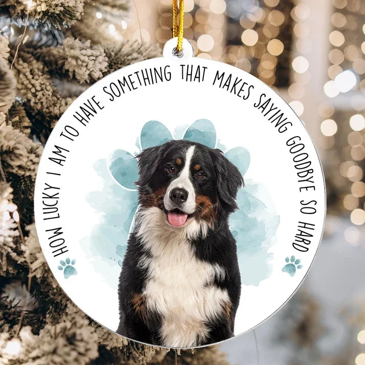 Personalized Dog Photo Acrylic Ornament Sympathy Gift