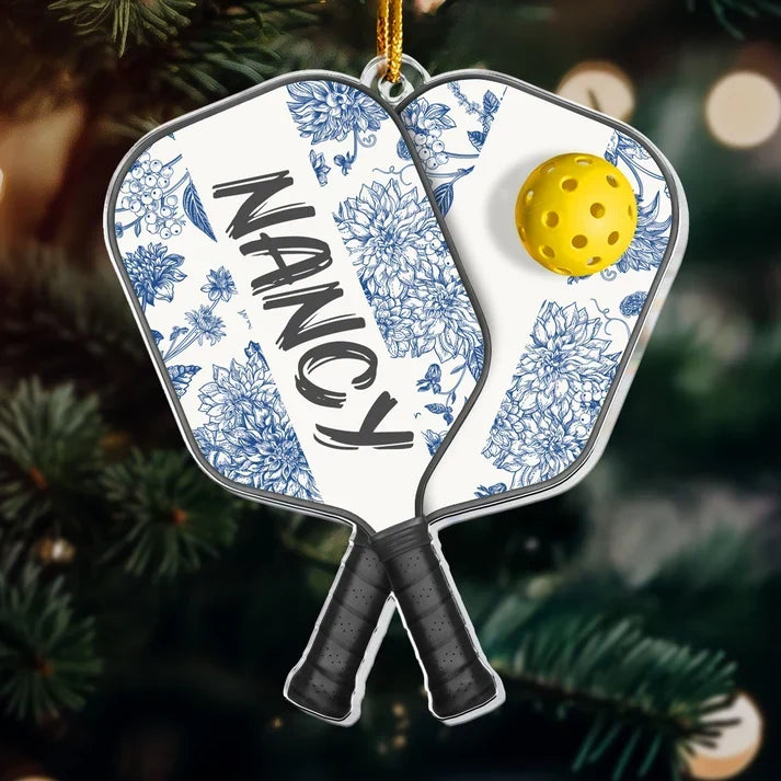 Personalized Acrylic Pickleball Ornament Gift for Players