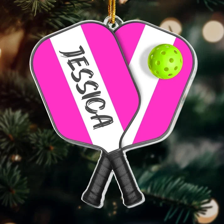Personalized Acrylic Pickleball Ornament Gift for Players