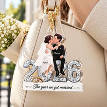 Load image into Gallery viewer, Personalized Acrylic Christmas Ornament Newlywed Gift
