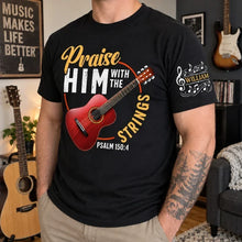 Load image into Gallery viewer, Personalized Guitar Tee Faith Design Custom Shirt Gift

