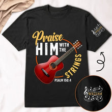Load image into Gallery viewer, Personalized Guitar Tee Faith Design Custom Shirt Gift
