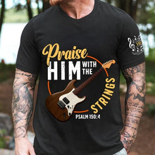 Load image into Gallery viewer, Personalized Guitar Tee Faith Design Custom Shirt Gift

