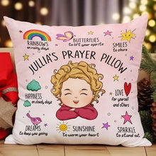Load image into Gallery viewer, Personalized Child Art Square Pillow Uplifting Gift for Kids
