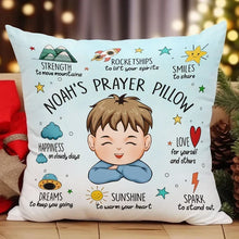 Load image into Gallery viewer, Personalized Child Art Square Pillow Uplifting Gift for Kids
