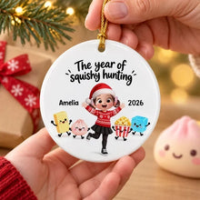 Load image into Gallery viewer, Personalized Ceramic Holiday Ornament Cute Characters Gift for Kids
