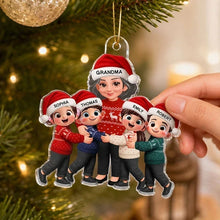 Load image into Gallery viewer, Personalized Acrylic Christmas Ornament for Grandma with Grandkids
