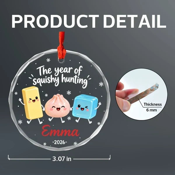 Personalized Crystal Ornament Cute Squishy Characters Gift for Kids