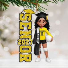 Load image into Gallery viewer, Personalized Graduation Ornament Colorful Senior Volleyball Gift for Daughter
