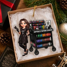 Load image into Gallery viewer, Personalized Tattoo Artist Acrylic Ornament Custom Gift for Her
