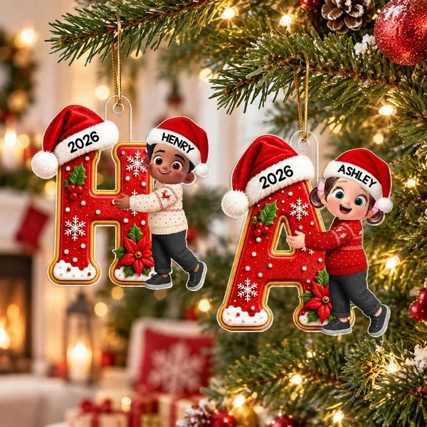 Personalized Acrylic Ornament Custom Gift for Granddaughter Christmas