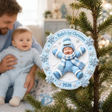 Load image into Gallery viewer, Personalized Baby Snow Angel Ornament Custom Name Unique Gift for New Parents
