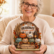 Load image into Gallery viewer, Personalized Wooden Plaque Fall Decor Gift for Grandma
