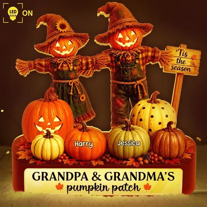 Personalized Acrylic Light Box Halloween Gift for Grandma