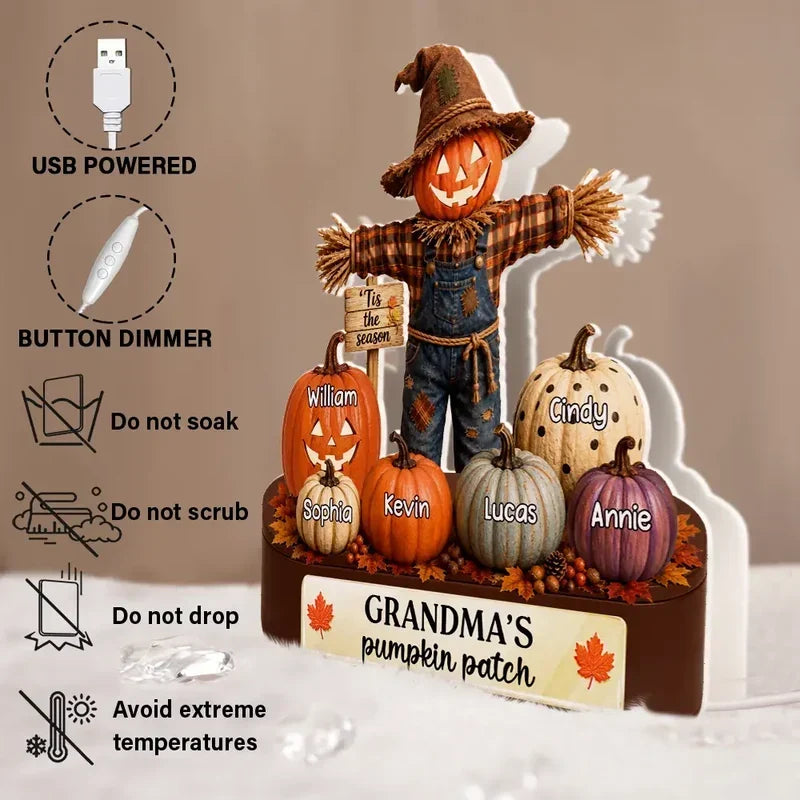 Personalized Acrylic Light Box Halloween Gift for Grandma