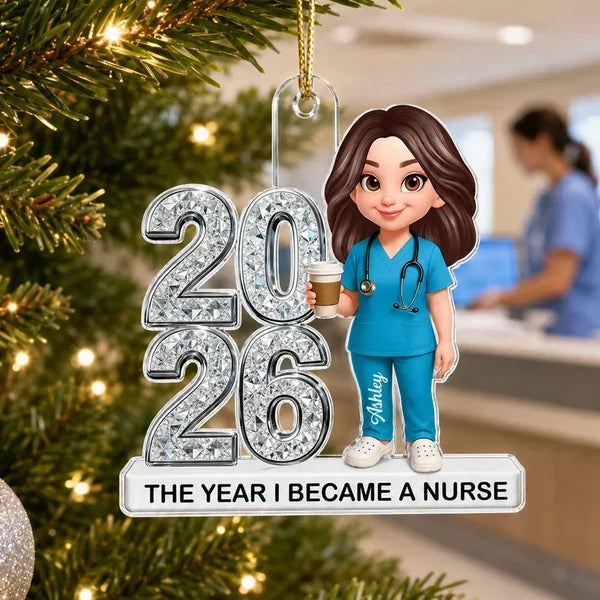 Personalized Nurse Acrylic Ornament Christmas Gift for Nurse
