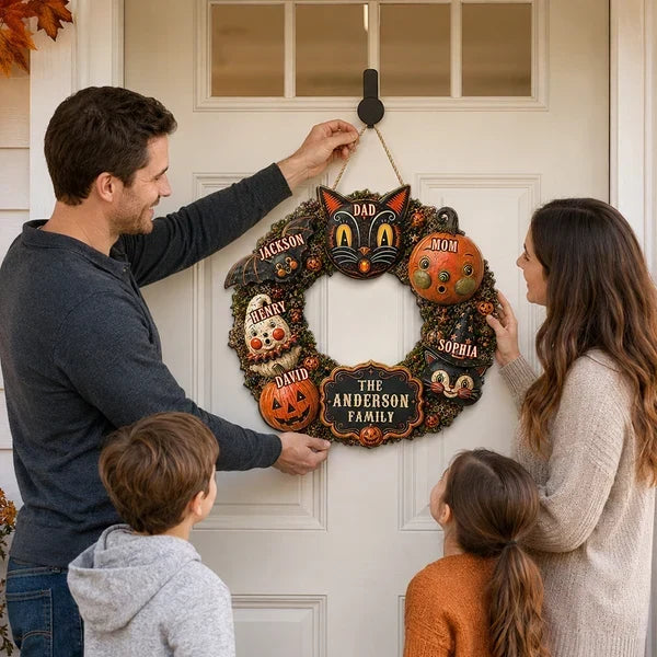 Personalized Wooden Halloween Sign Custom Family Decor Gift