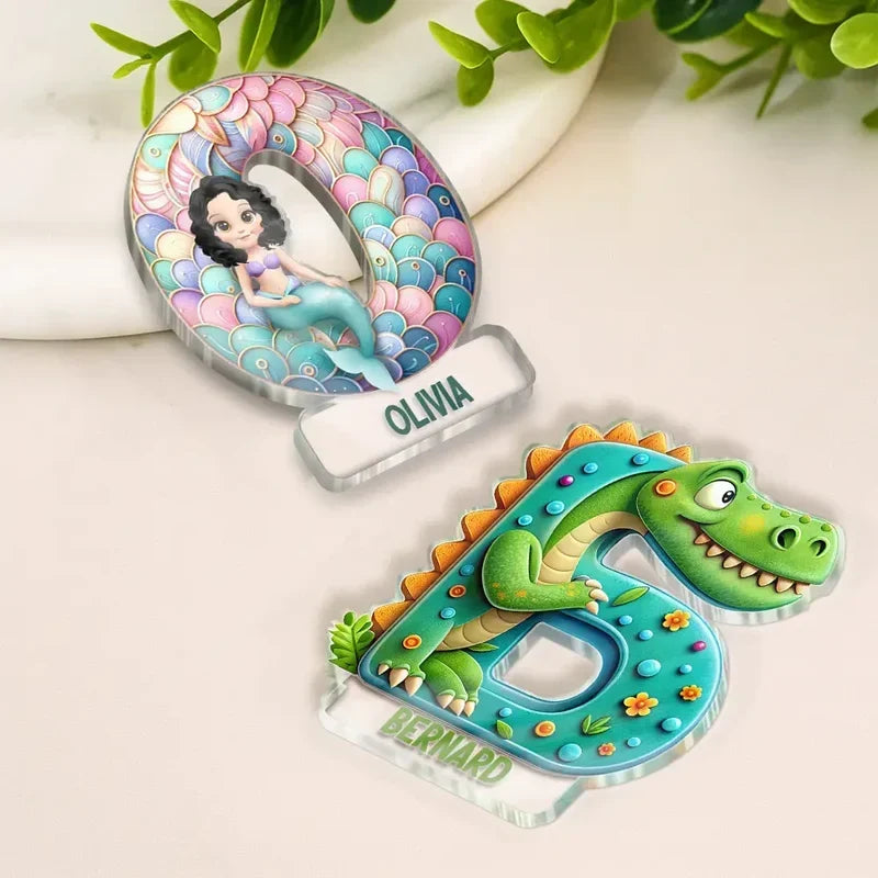 Personalized Acrylic Magnet Fun Character Gift for Kids