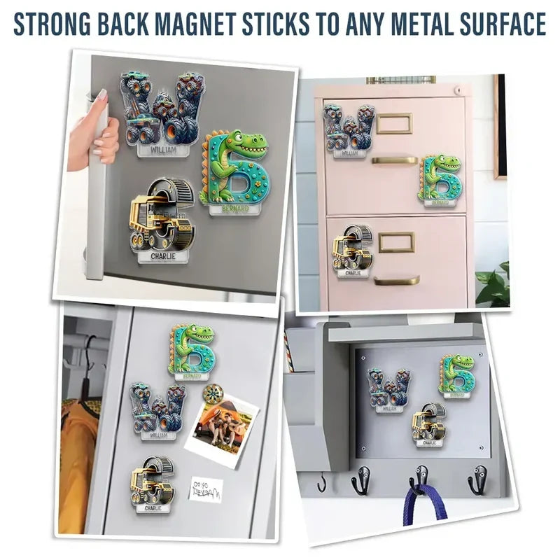 Personalized Acrylic Magnet Fun Character Gift for Kids