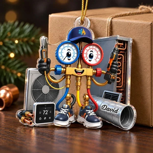 Personalized HVAC Technician Ornament Unique Custom Gift