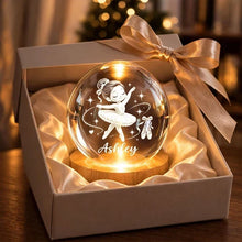 Load image into Gallery viewer, Personalized Ballerina Globe Lamp Custom Name Gift for Daughter
