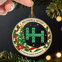 Load image into Gallery viewer, Personalized Acrylic Sibling Ornament Holiday Gift for Christmas
