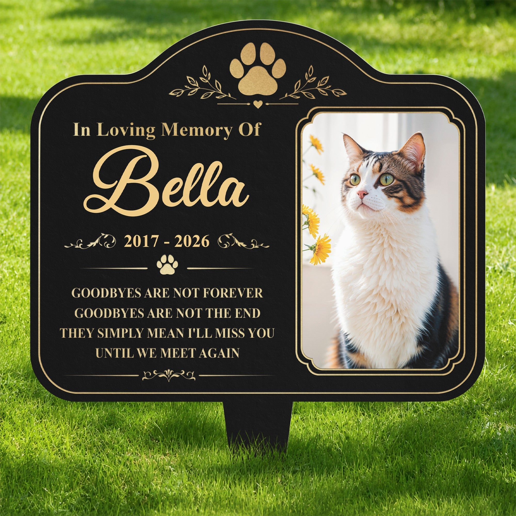 Personalized Metal Garden Stake Dog Memorial Sympathy Gift