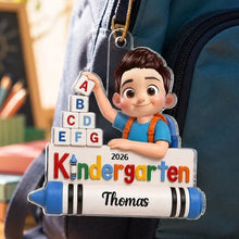Load image into Gallery viewer, Personalized Acrylic Ornament Colorful Child Crayons Gift for Kids

