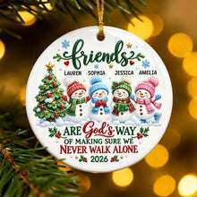Load image into Gallery viewer, Personalized Snowman Ceramic Ornament Gift for Best Friend Christmas
