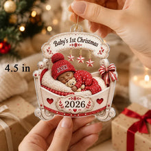 Load image into Gallery viewer, Personalized Baby's 1st Christmas Acrylic Ornament Gift for Family
